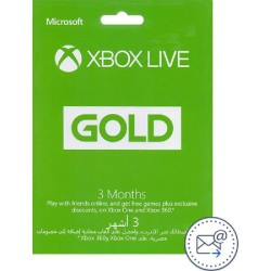 Microsoft Gold 3 Months Xbox Live Payment and Recharge Card (Delivery by eMail)